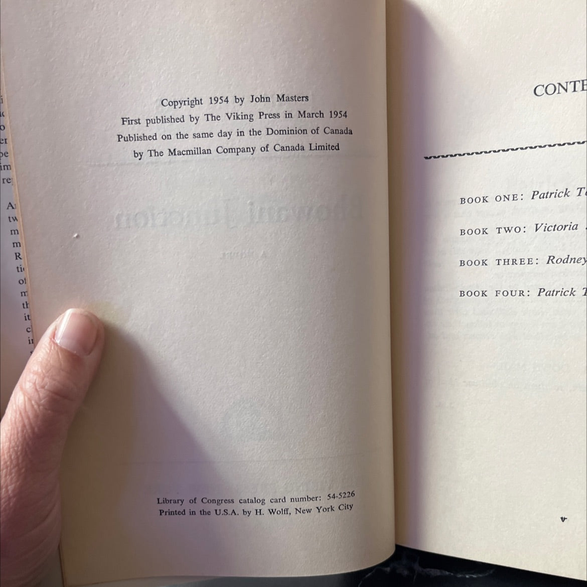 bhowani junction book, by john masters, 1954 Hardcover image 3