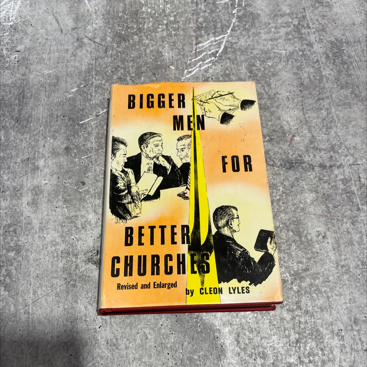 SIGNED bigger men for better churches book, by Cleon Lyles, 1971 Hardcover image 1