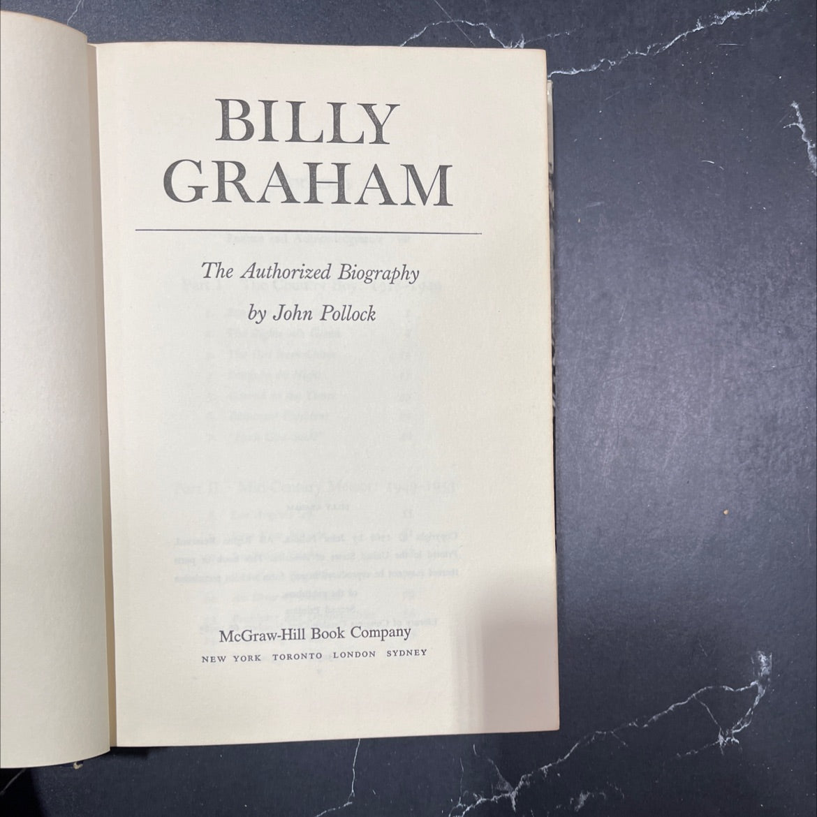 billy graham the authorized biography book, by john pollock, 1966 Hardcover image 2