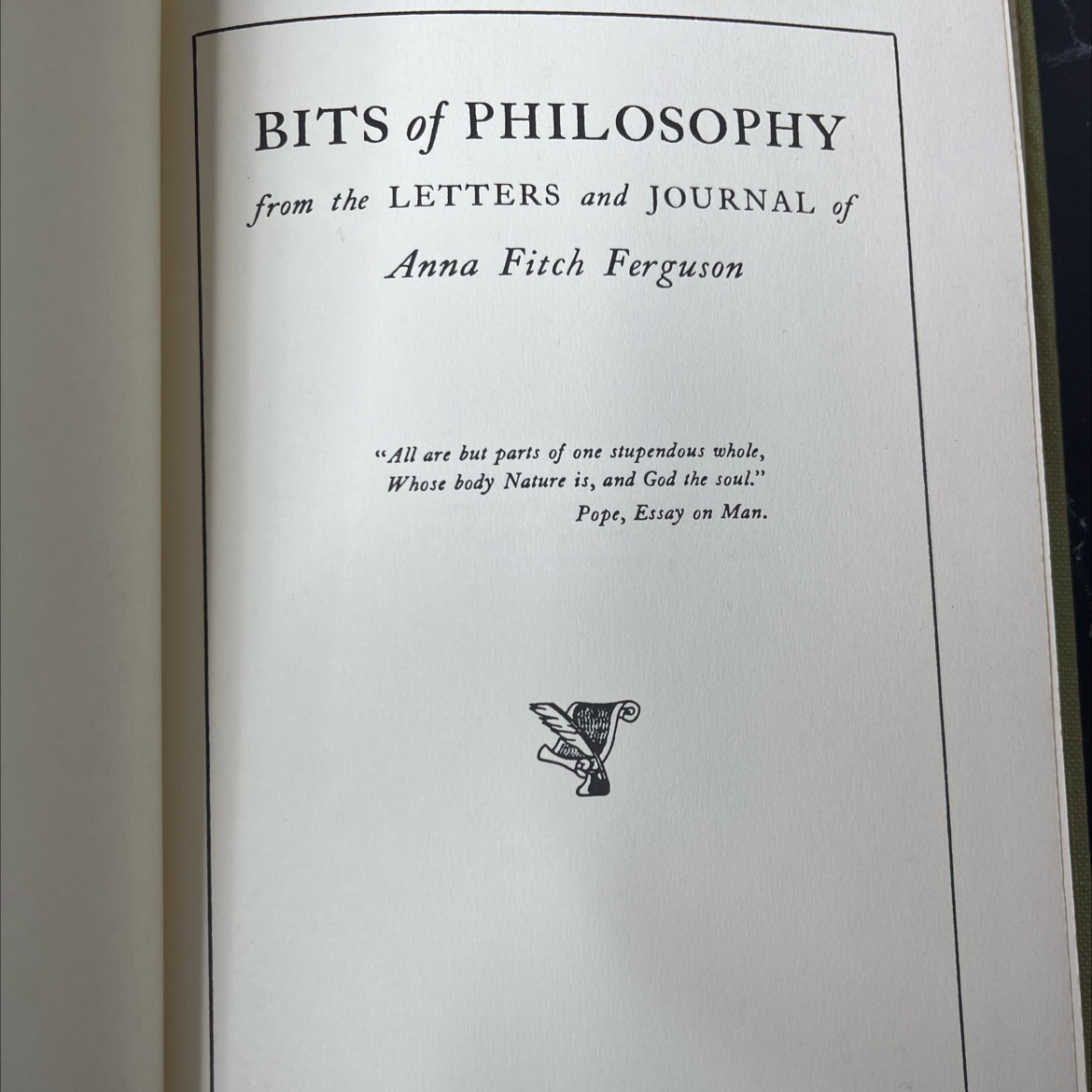 bits of philosophy book, by Anna Fitch Ferguson, 1933 Hardcover, Vintage image 2