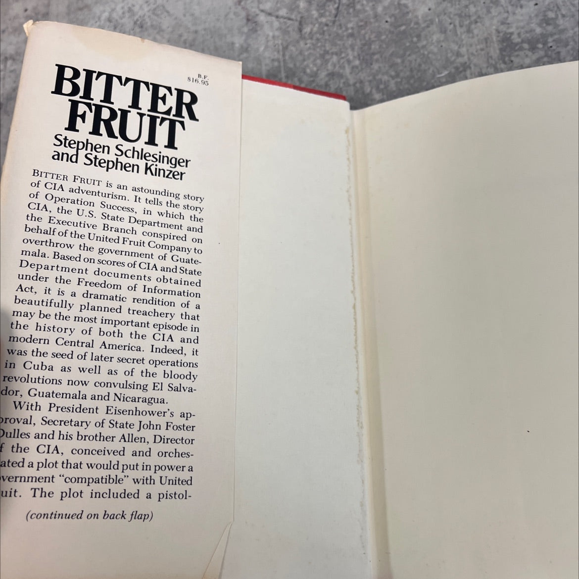 SIGNED bitter fruit the untold story of the american coup in guatemala book, by Stephen Schlesinger and Stephen Kinzer, image 4