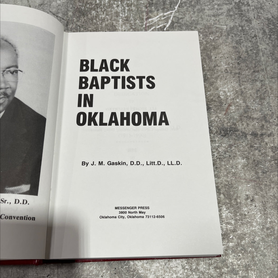 black baptists in oklahoma book, by j. m. gaskin, d.d., litt.d., ll.d. sr., 1992 Hardcover image 2