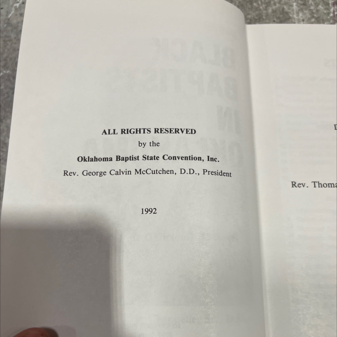 black baptists in oklahoma book, by j. m. gaskin, d.d., litt.d., ll.d. sr., 1992 Hardcover image 3