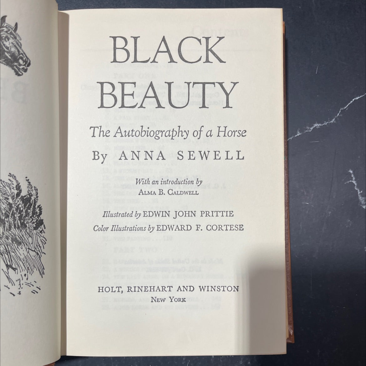 black beauty the autobiography of a horse book, by anna sewell, 1961 Hardcover image 2