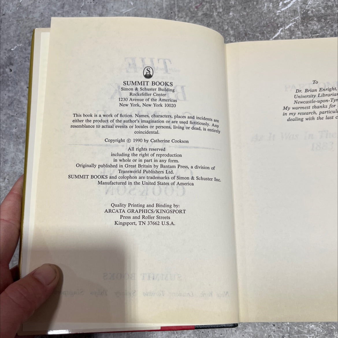 black candle book, by catherine cookson, 1990 Hardcover image 3