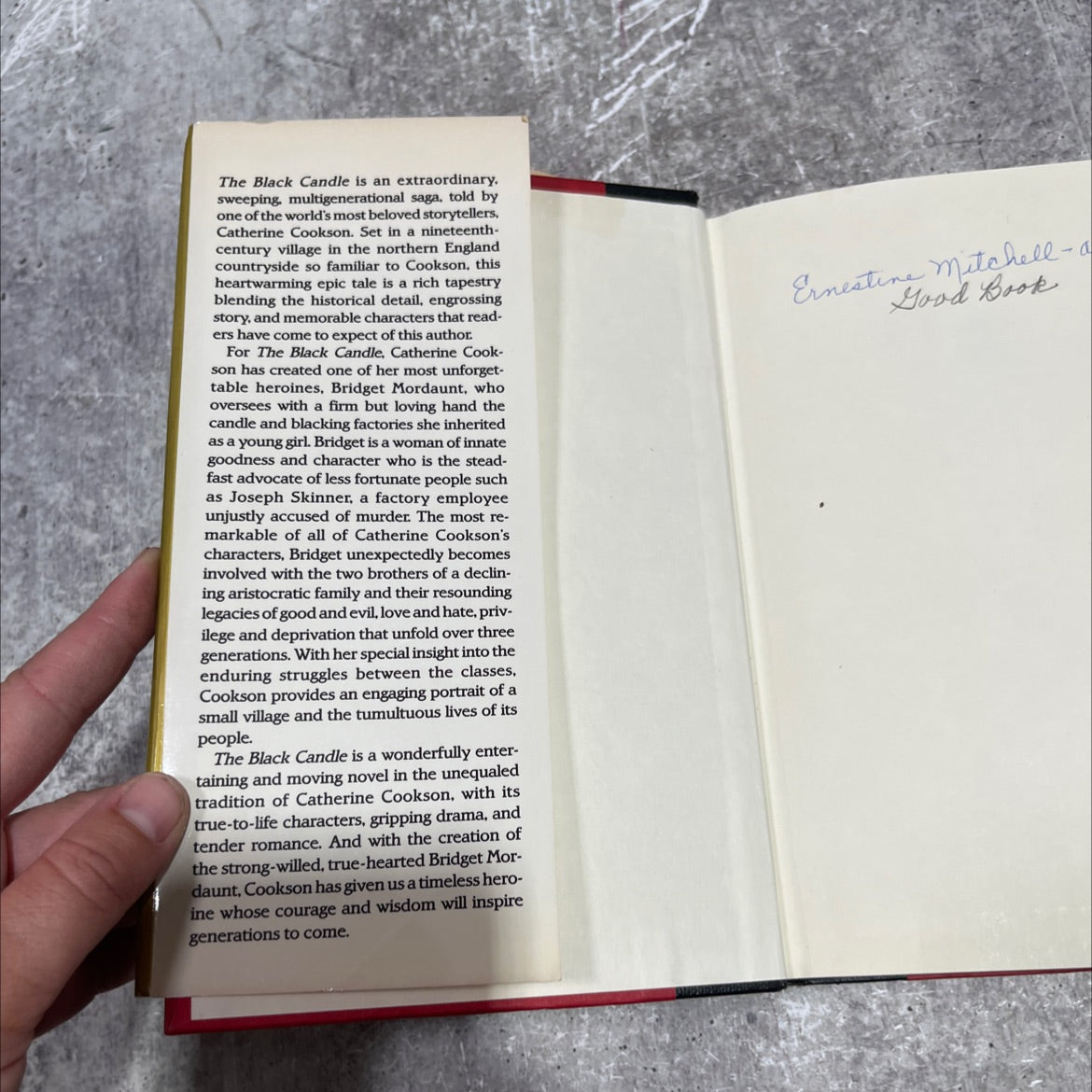 black candle book, by catherine cookson, 1990 Hardcover image 4