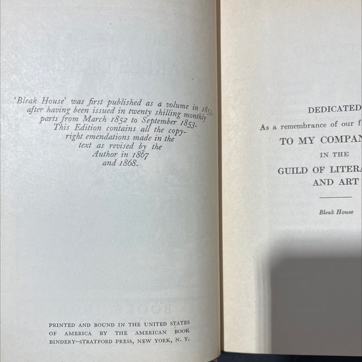 bleak house book, by charles dickens, 1868 Hardcover image 3