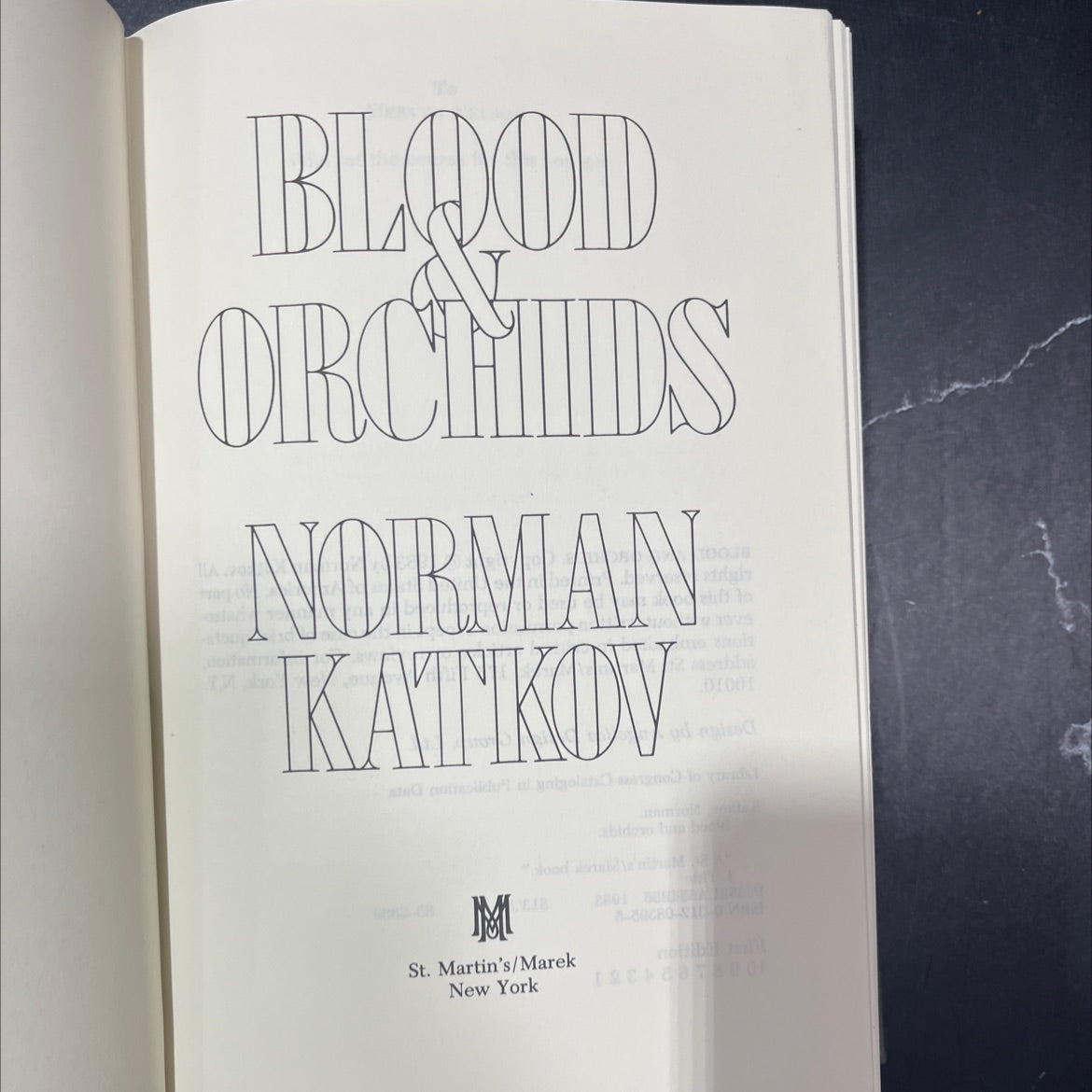 blood and orchids book, by Norman Katkov, 1983 Hardcover image 2