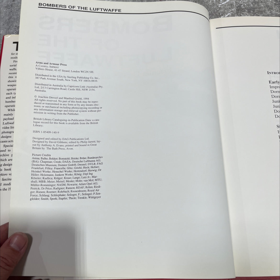 bombers of the luftwaffe book, by joachim dressel and manfred greihl, 1994 Hardcover image 3