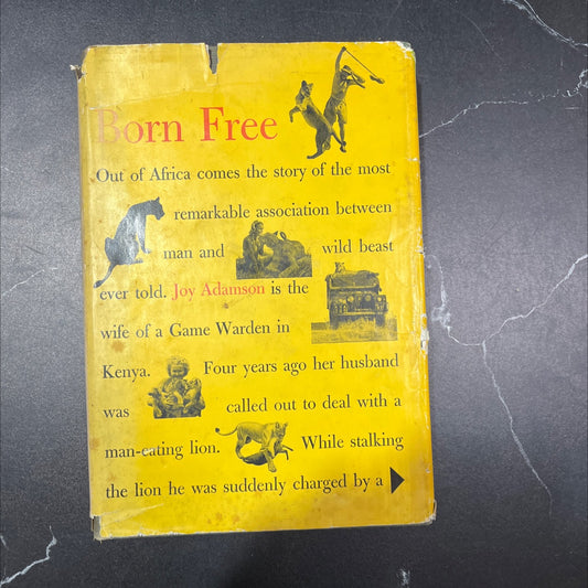 born free a lioness of two worlds book, by joy adamson, 1960 Hardcover, Vintage image 1