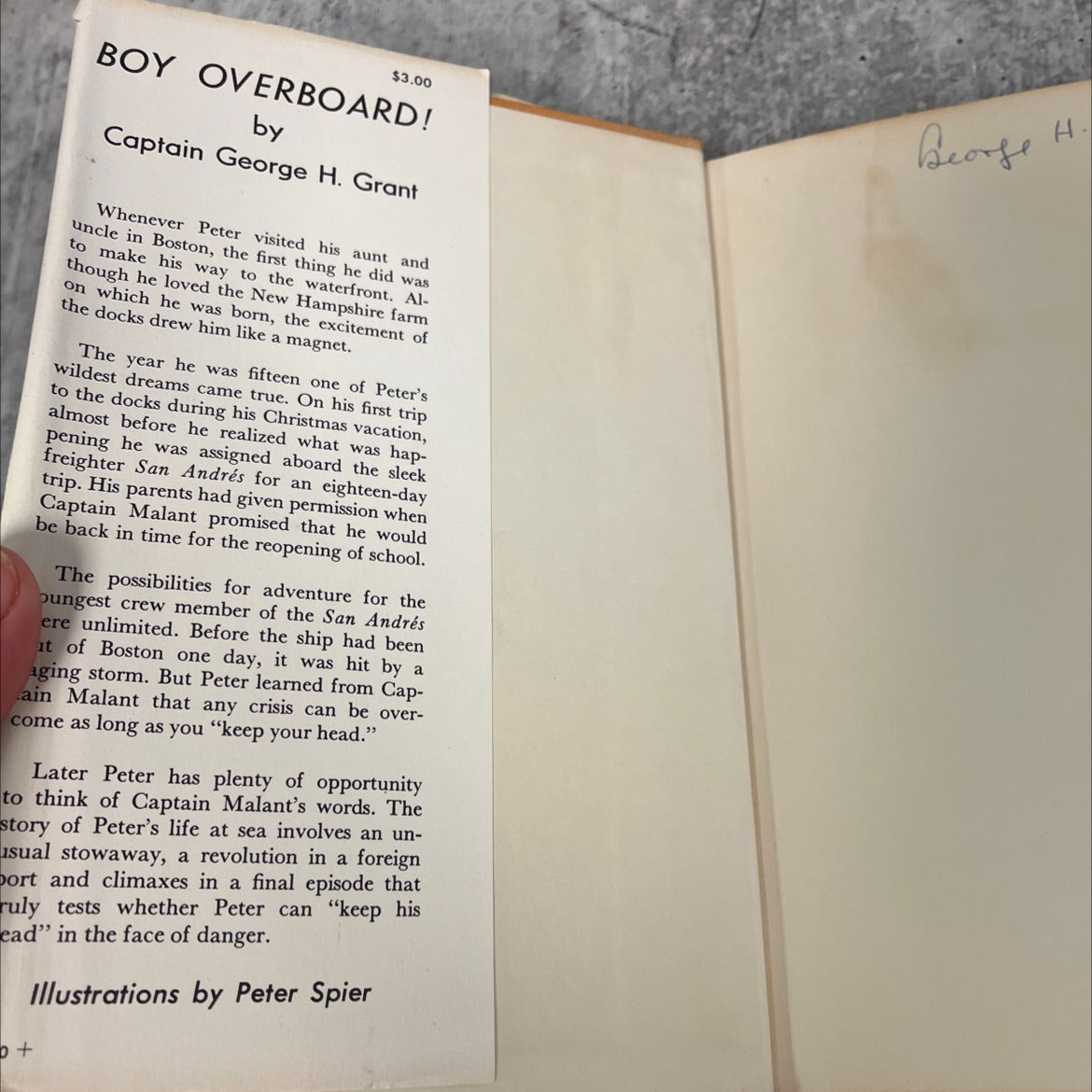 boy overboard! book, by Captain George H. Grant, 1961 Hardcover image 4
