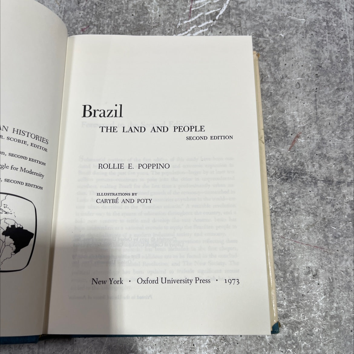 brazil the land and people n histories book, by r. scobie, 1973 Hardcover image 2