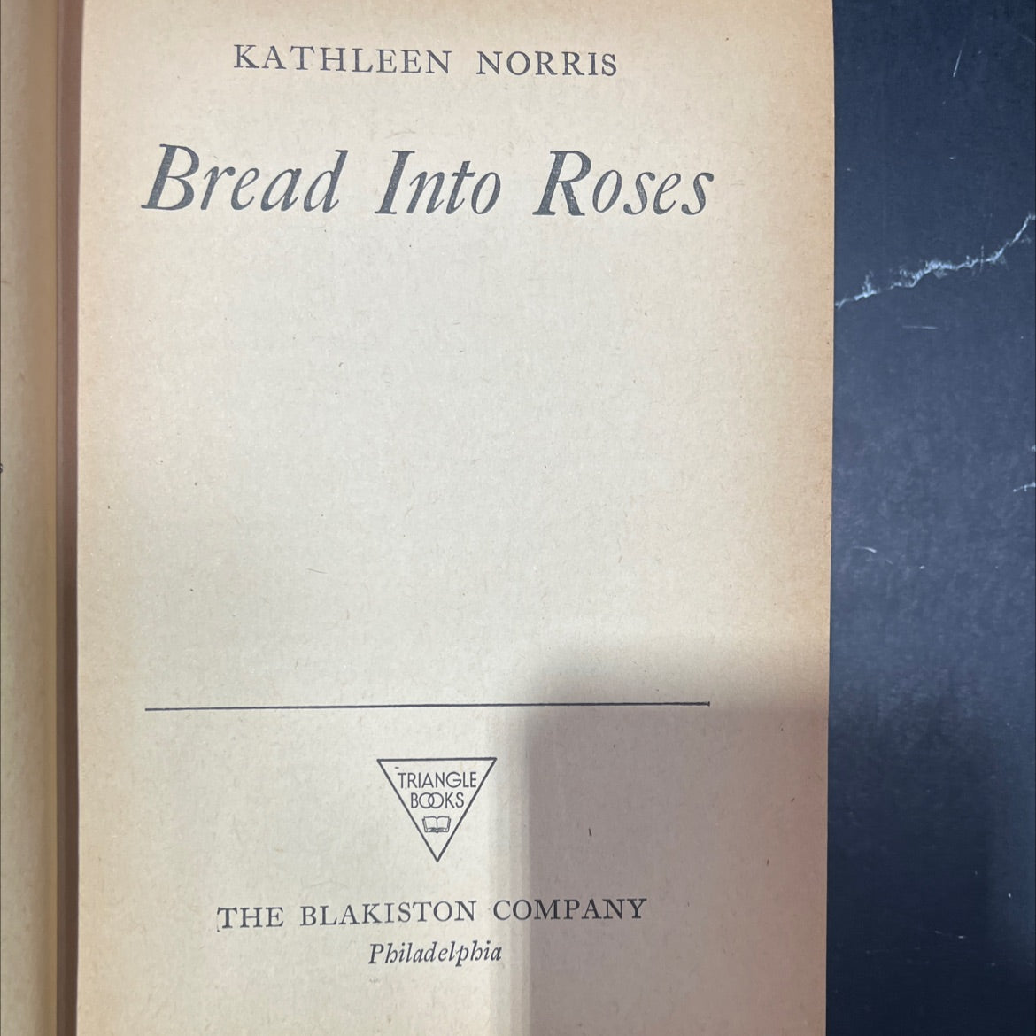 bread into roses book, by kathleen norris, 1946 Hardcover image 2