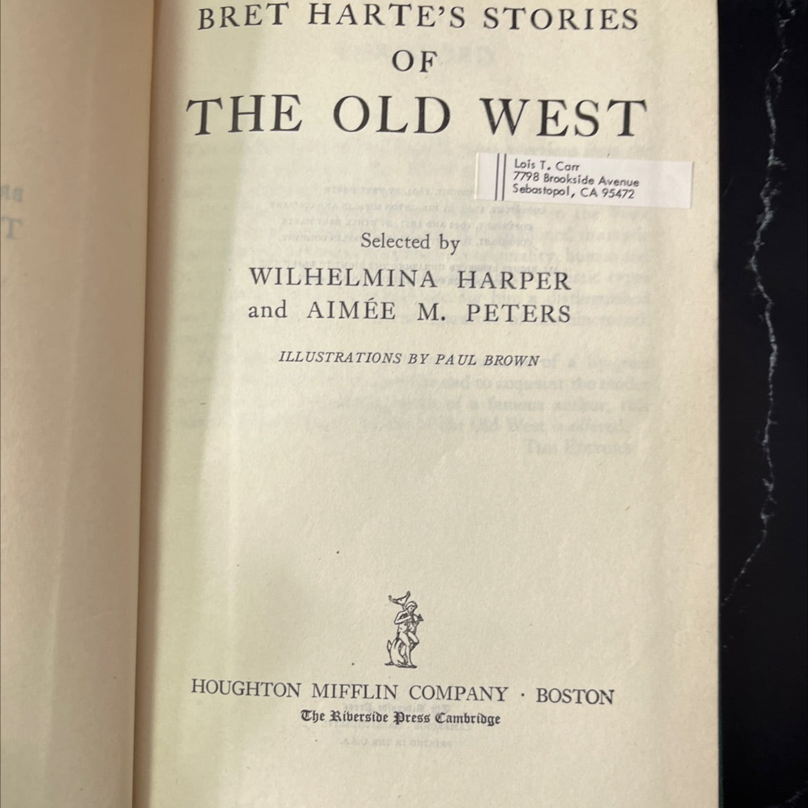 bret harte's stories of the old west book, by bret harte, 1940 Hardcover, Vintage image 2