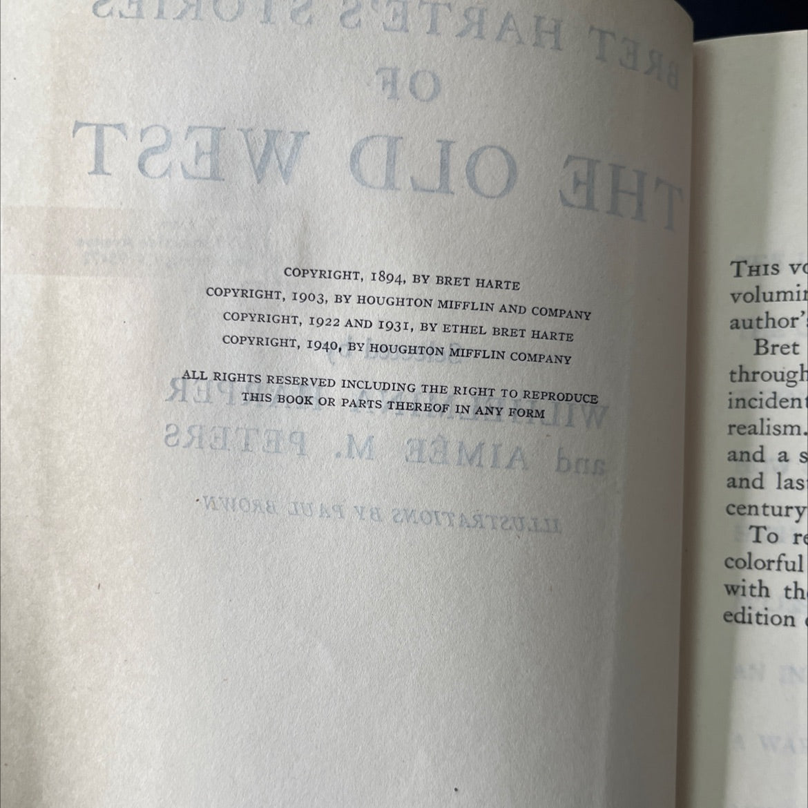 bret harte's stories of the old west book, by bret harte, 1940 Hardcover, Vintage image 3