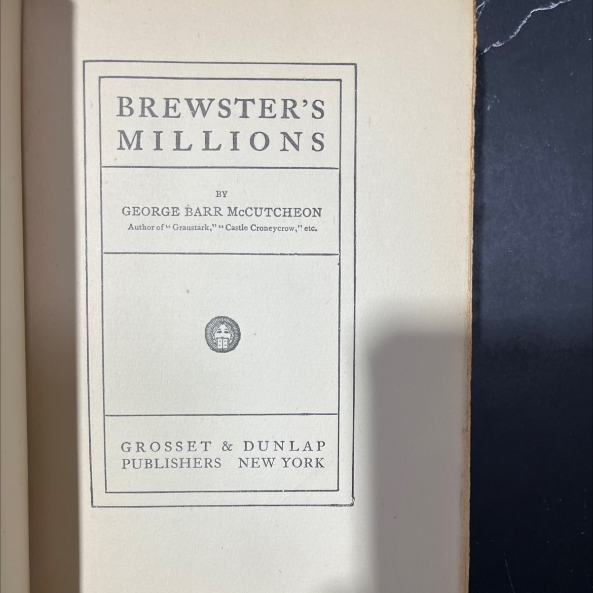 brewster's millions book, by george barr mccutcheon, 1903 Hardcover image 2