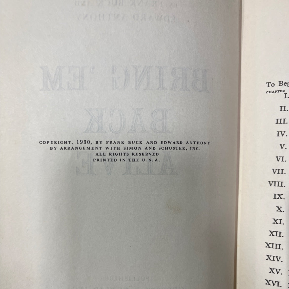 bring 'em back alive book, by frank buck and edward anthony, 1930 Hardcover image 3