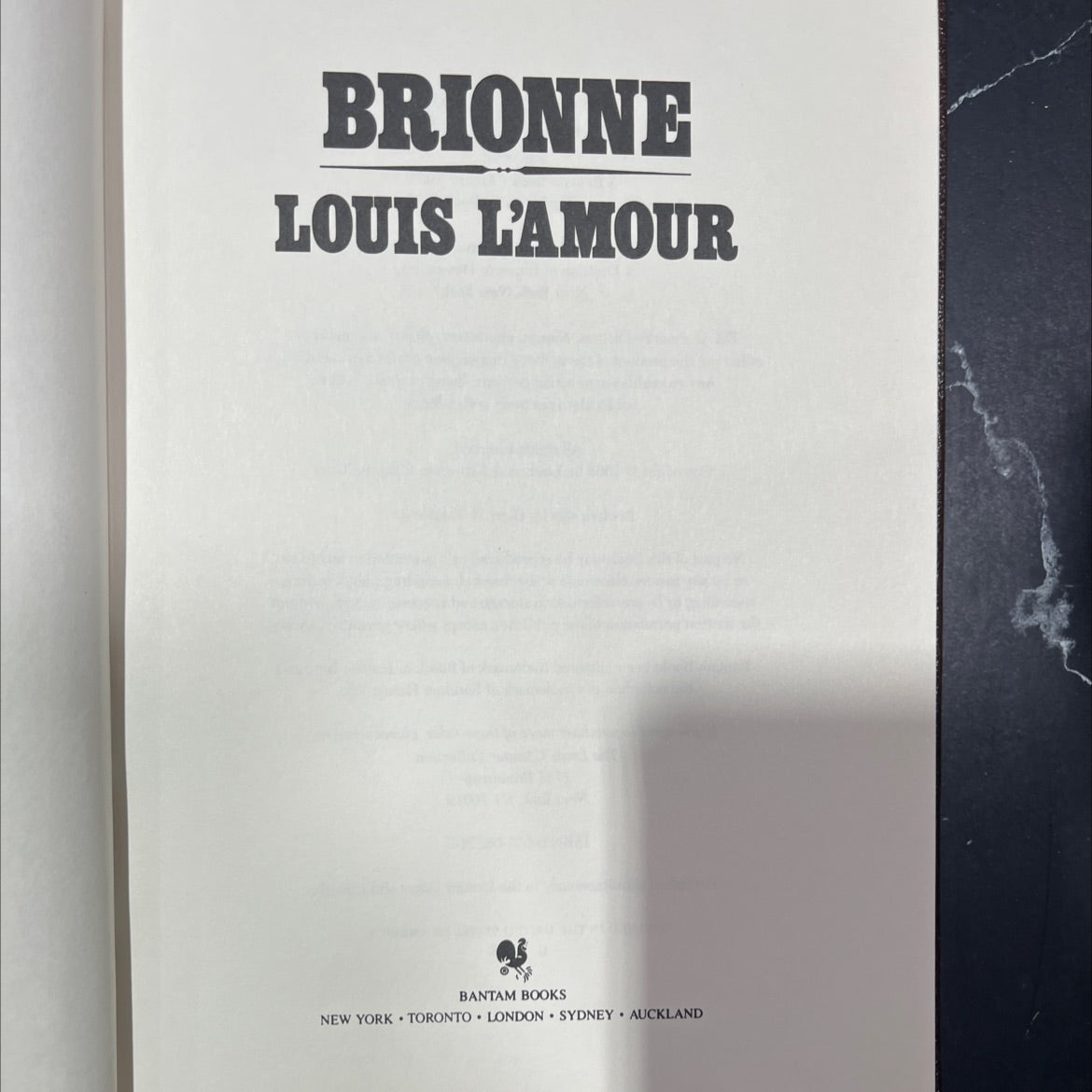 brionne book, by louis l'amour, 1985 Leather image 2