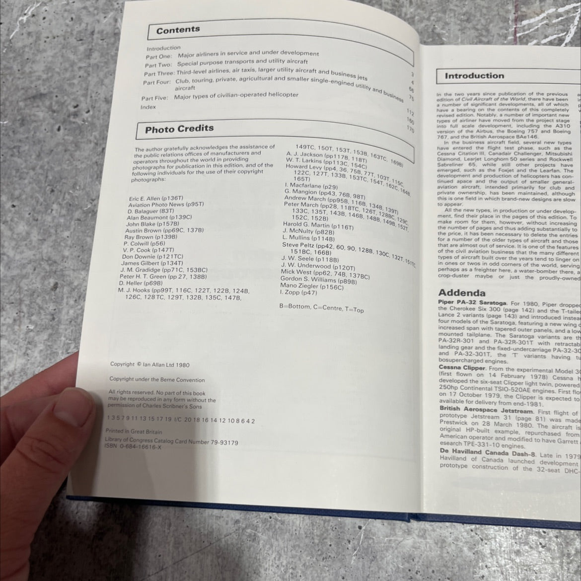 british airways civil aircraft of the world book, by gordon swanborough, 1980 Hardcover image 3