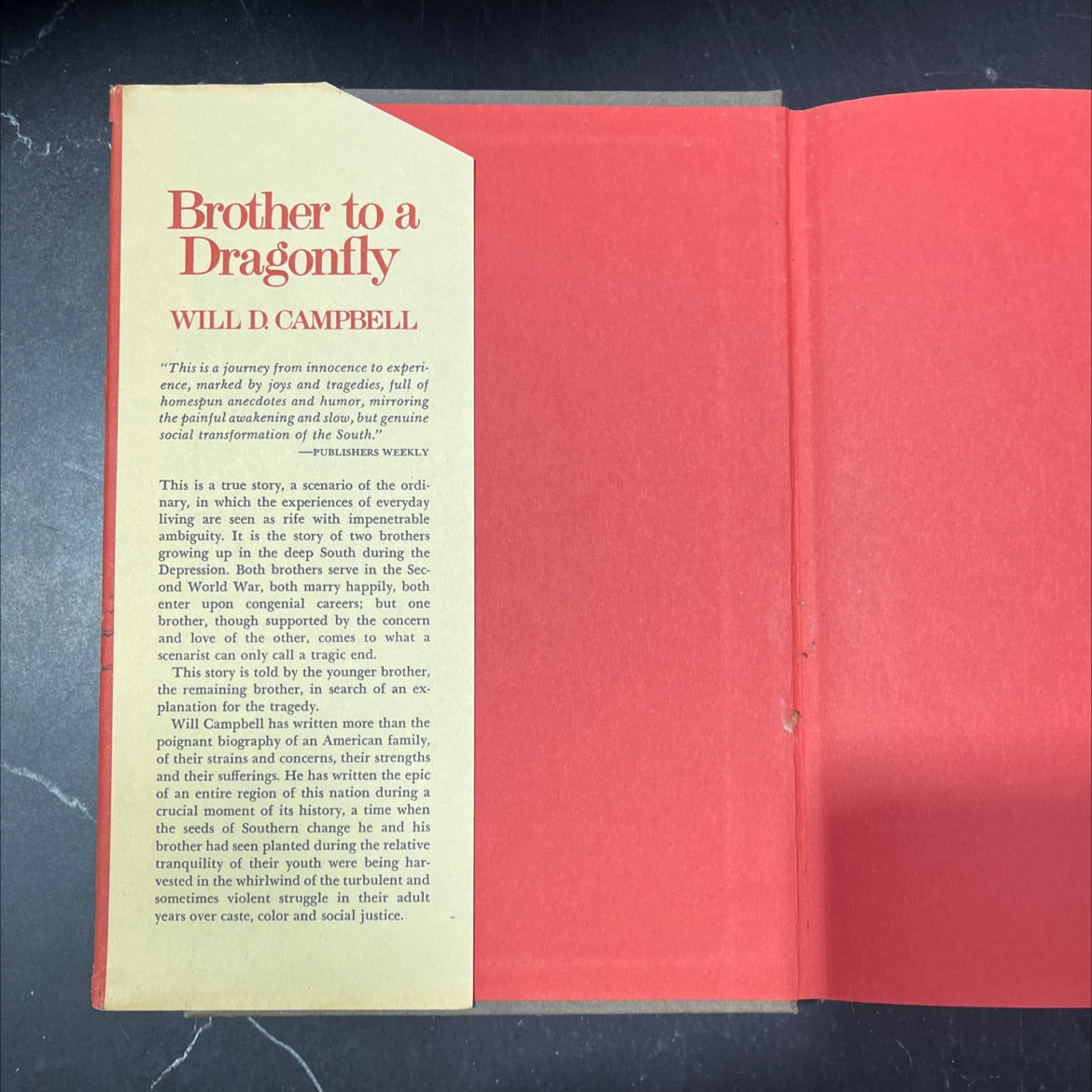 brother to a dragonfly book, by Will D. Campbell, 1977 Hardcover image 4