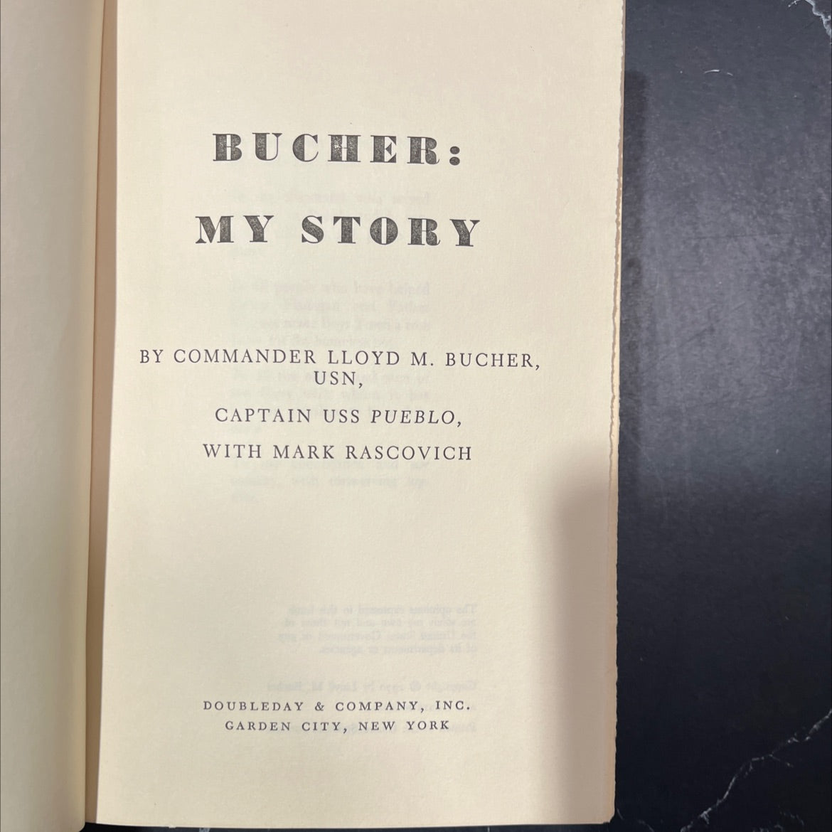 bucher: my story book, by commander lloyd m. bucher, 1970 Hardcover image 2