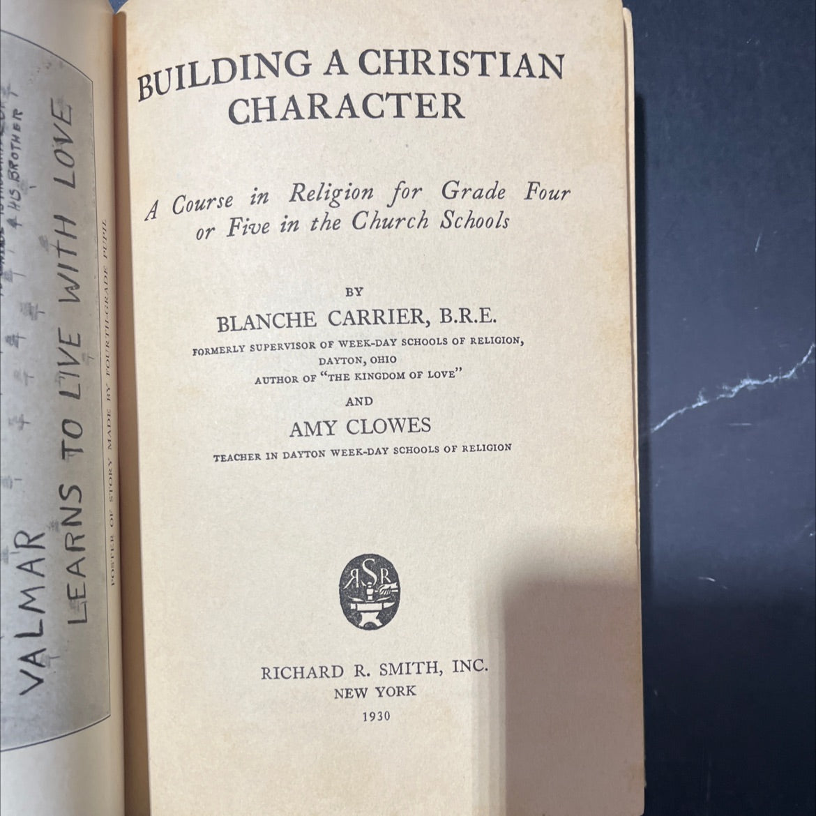 building a christian character book, by blanche carrier, amy clowes, 1930 Hardcover image 2