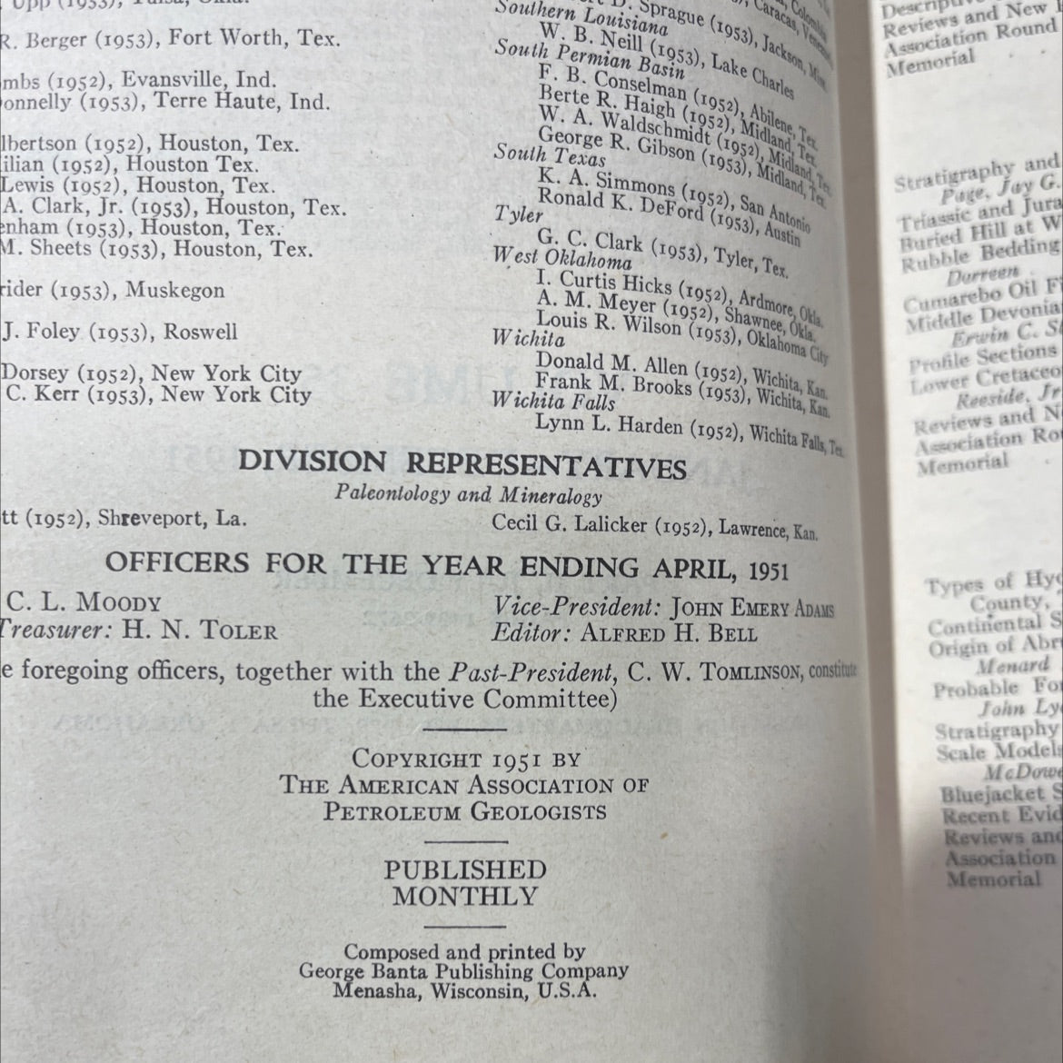 bulletin of the american association of petroleum geologists book, by k. k. landes, 1951 Hardcover image 3