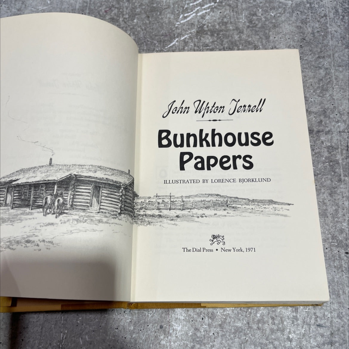 bunkhouse papers book, by john upton terrell, 1971 Hardcover image 2