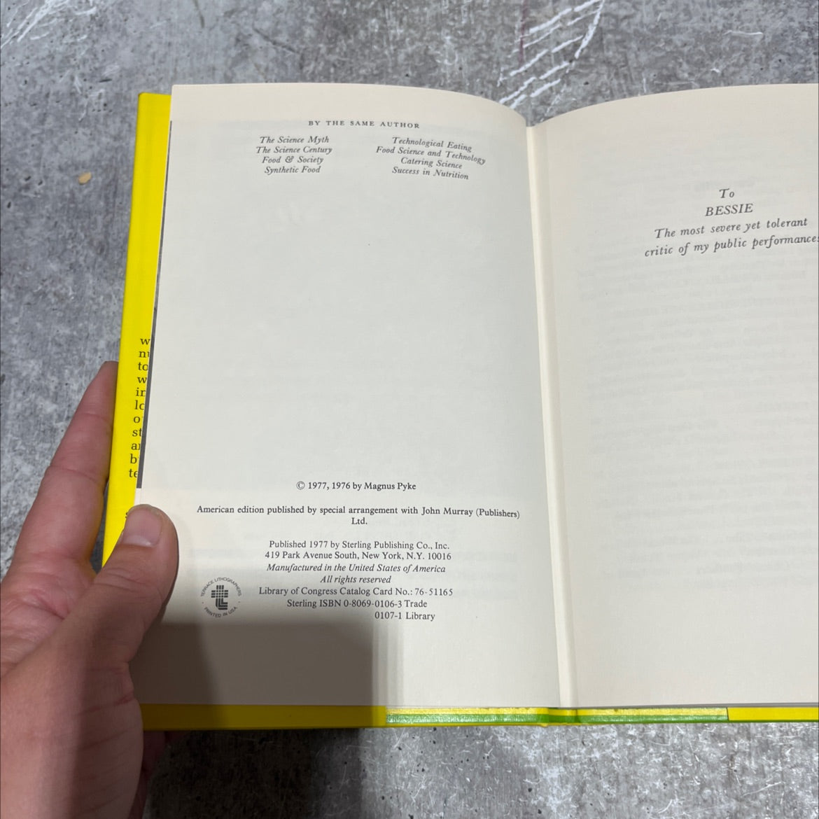 butter side up! book, by Magnus Pyke, 1977 Hardcover image 3