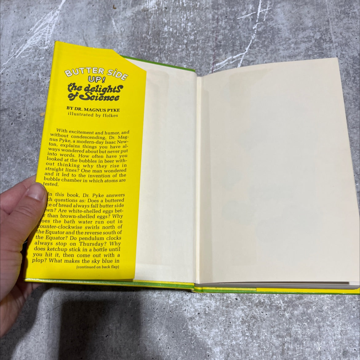 butter side up! book, by Magnus Pyke, 1977 Hardcover image 4