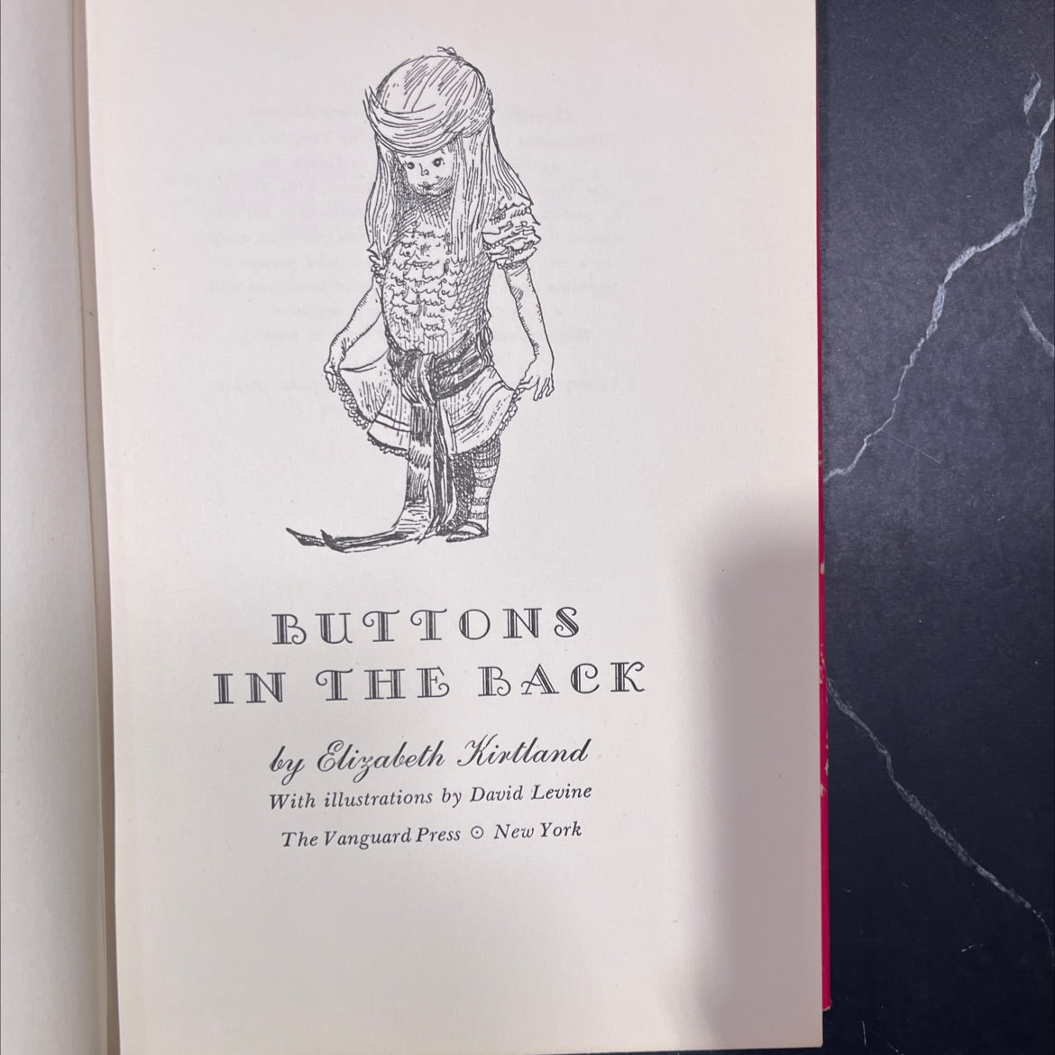 buttons in the back book, by Elizabeth Kirtland, 1958 Hardcover, First Edition, Vintage image 2