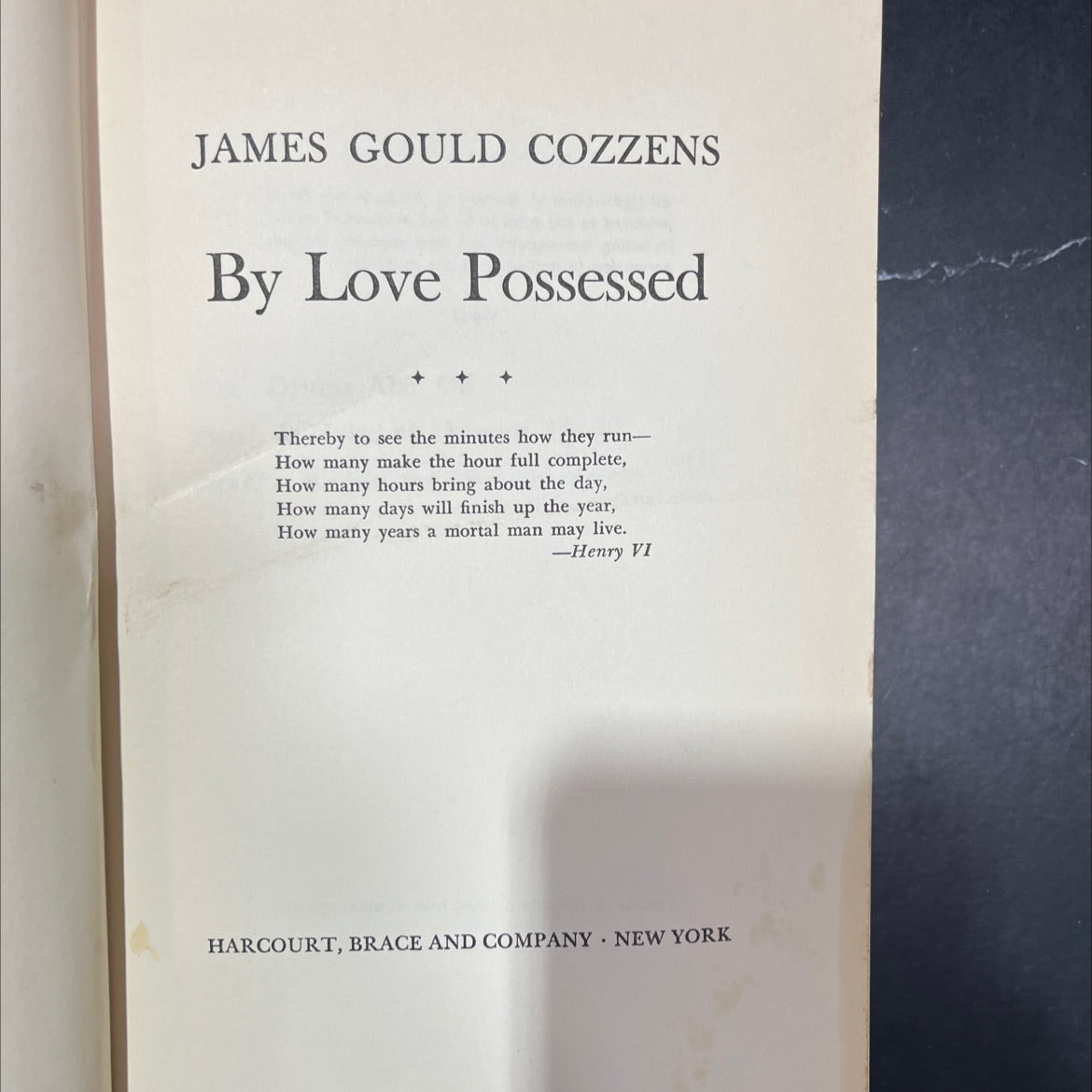 by love possessed book, by james gould cozzens, 1957 Hardcover image 2