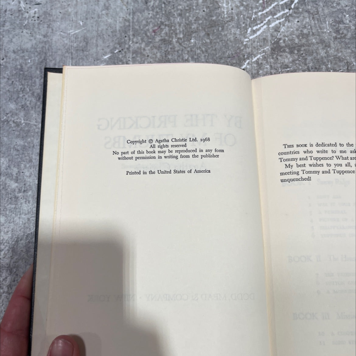 by the pricking of my thumbs book, by Agatha Christie, 1968 Hardcover image 3