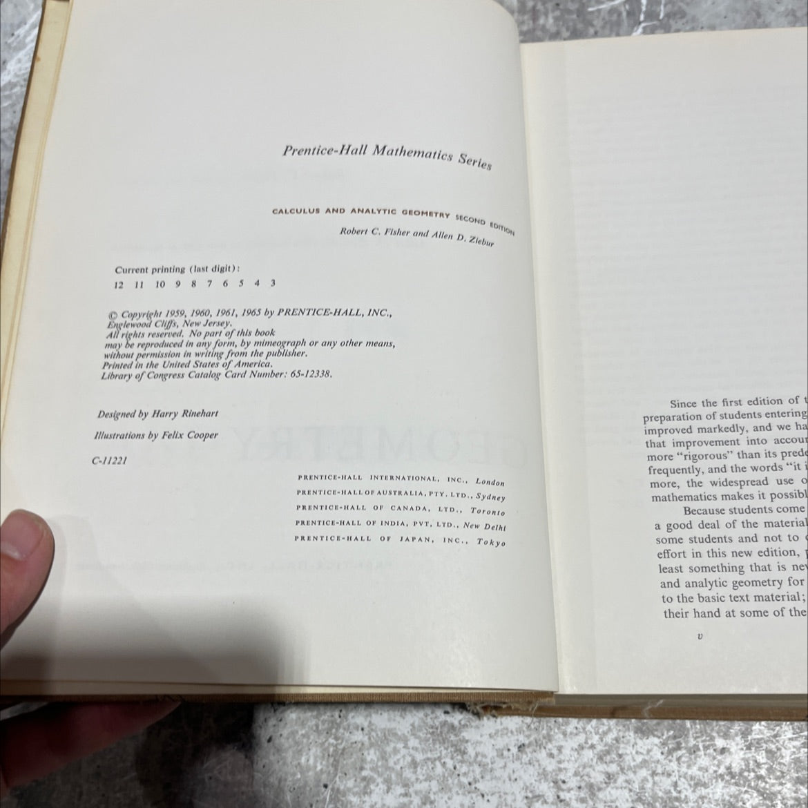 calculus and analytic geometry book, by Robert C. Fisher, Allen D. Ziebur, 1965 Hardcover image 3