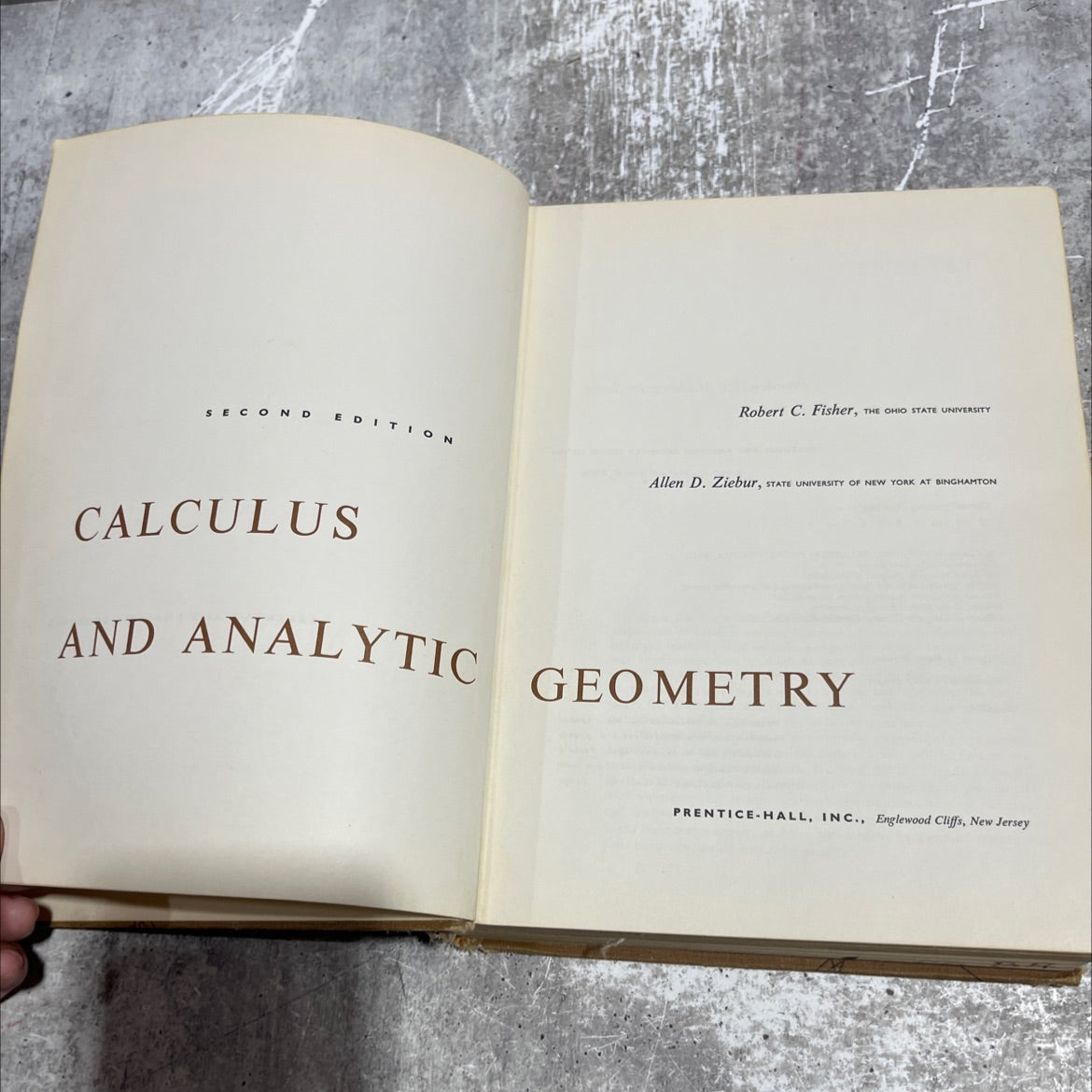 calculus and analytic geometry book, by Robert C. Fisher, Allen D. Ziebur, 1965 Hardcover image 2