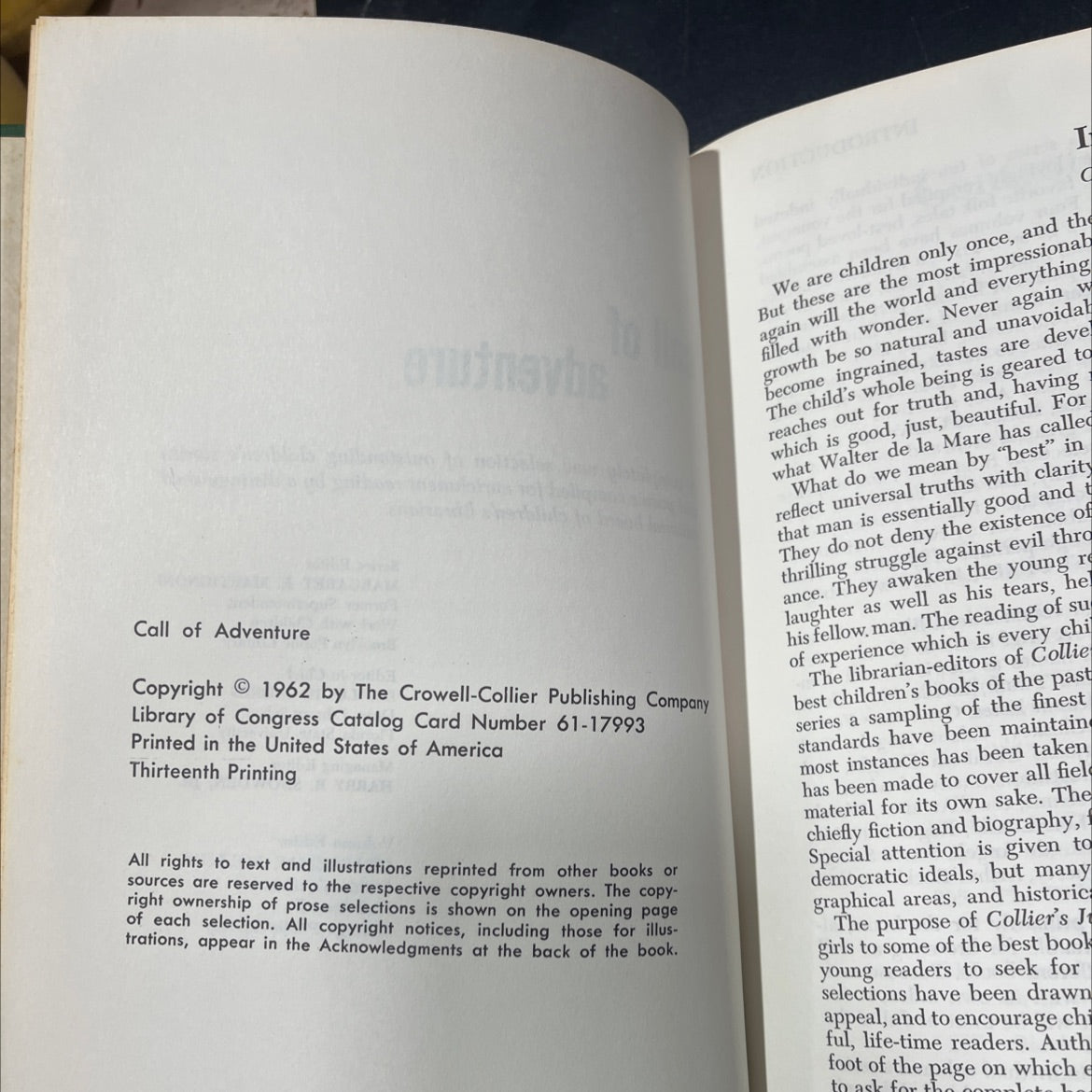 call of adventure book, by unknown, 1962 Hardcover image 3