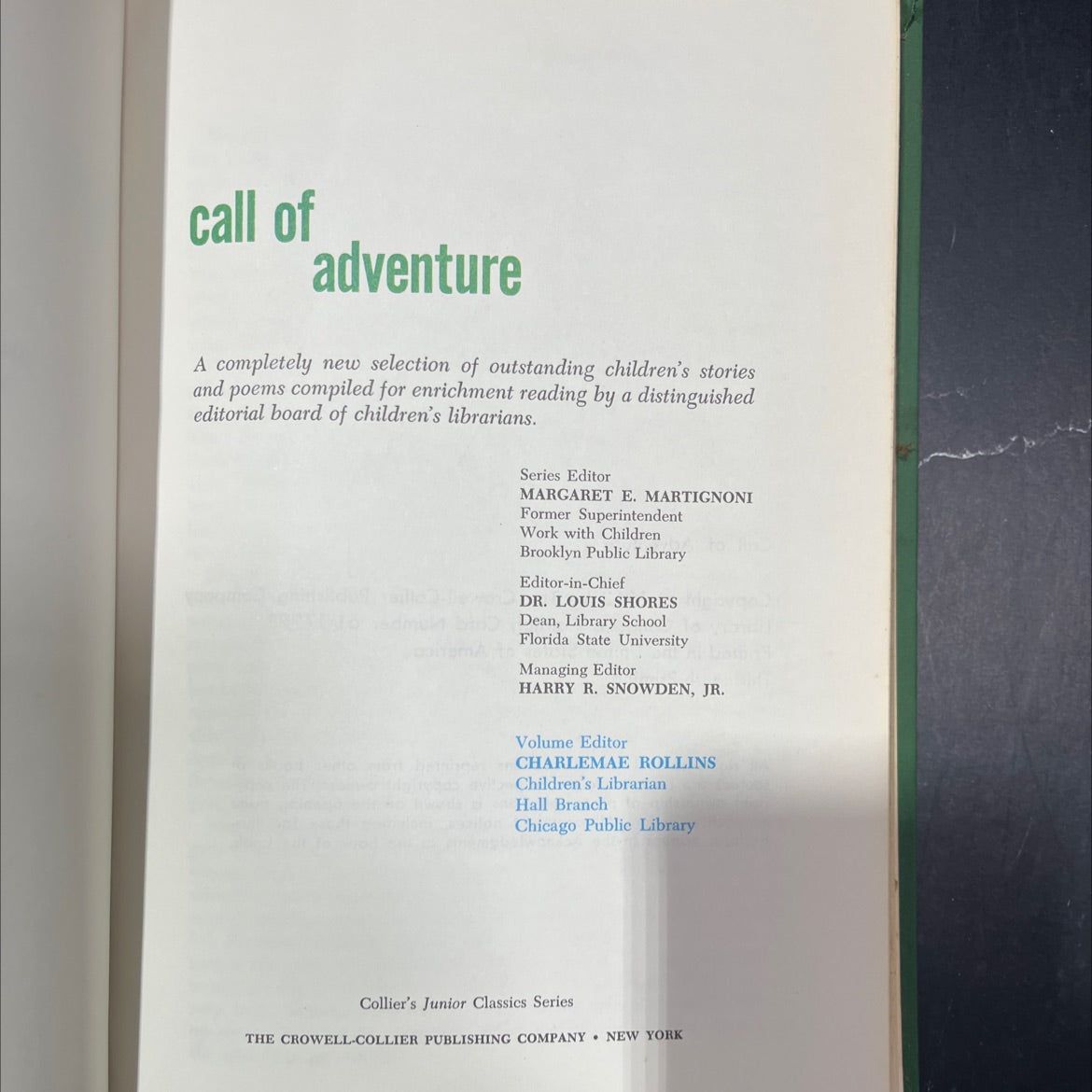 call of adventure book, by unknown, 1962 Hardcover image 2