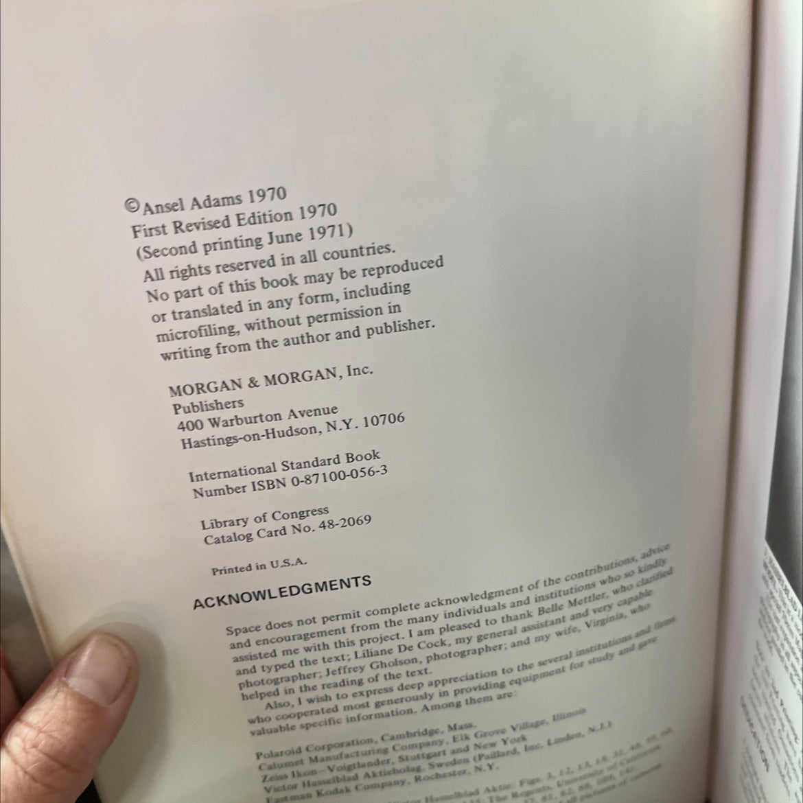 camera and lens the creative approach studio laboratory and operation book, by Ansel Adams, 1970 Hardcover image 3