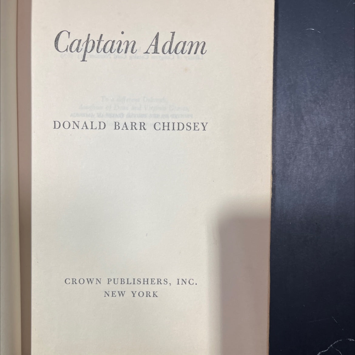 captain adam book, by donald barr chidsey, 1953 Hardcover image 2
