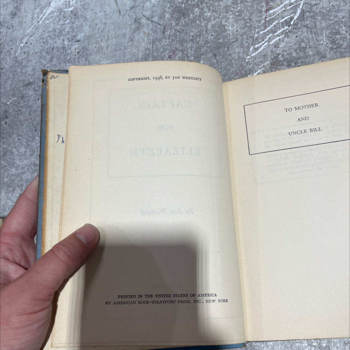 captain for elizabeth book, by jan westcott, 1948 Hardcover image 3