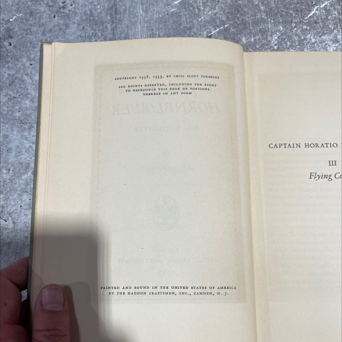 captain horatio hornblower iii flying colours book, by c. s. forester, 1939 Hardcover image 3