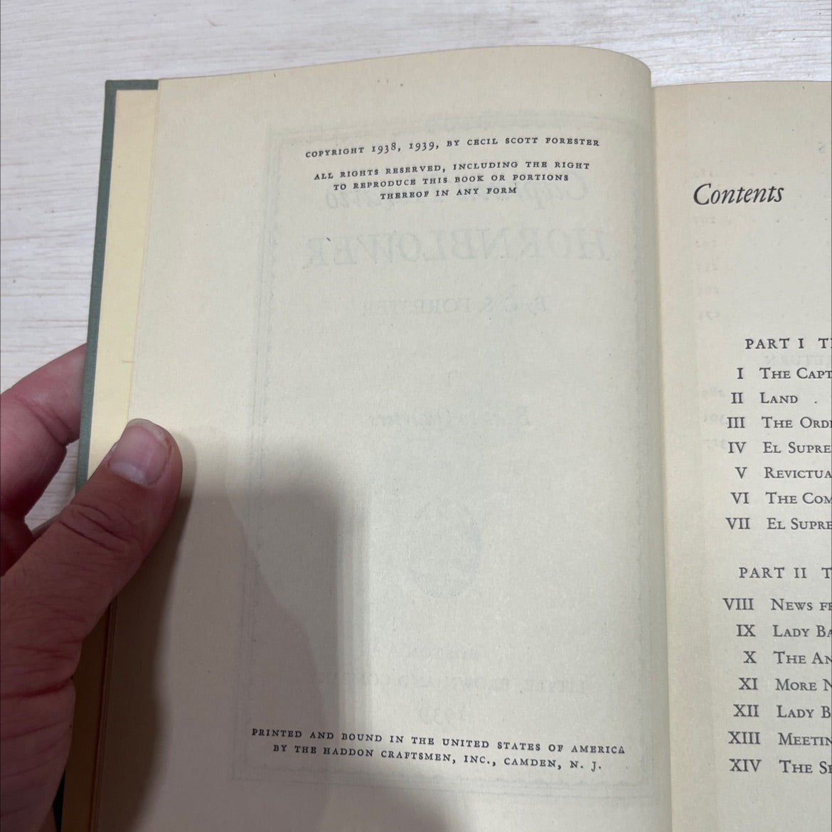 captain horatio hornblower book, by c. s. forester, 1939 Hardcover image 3