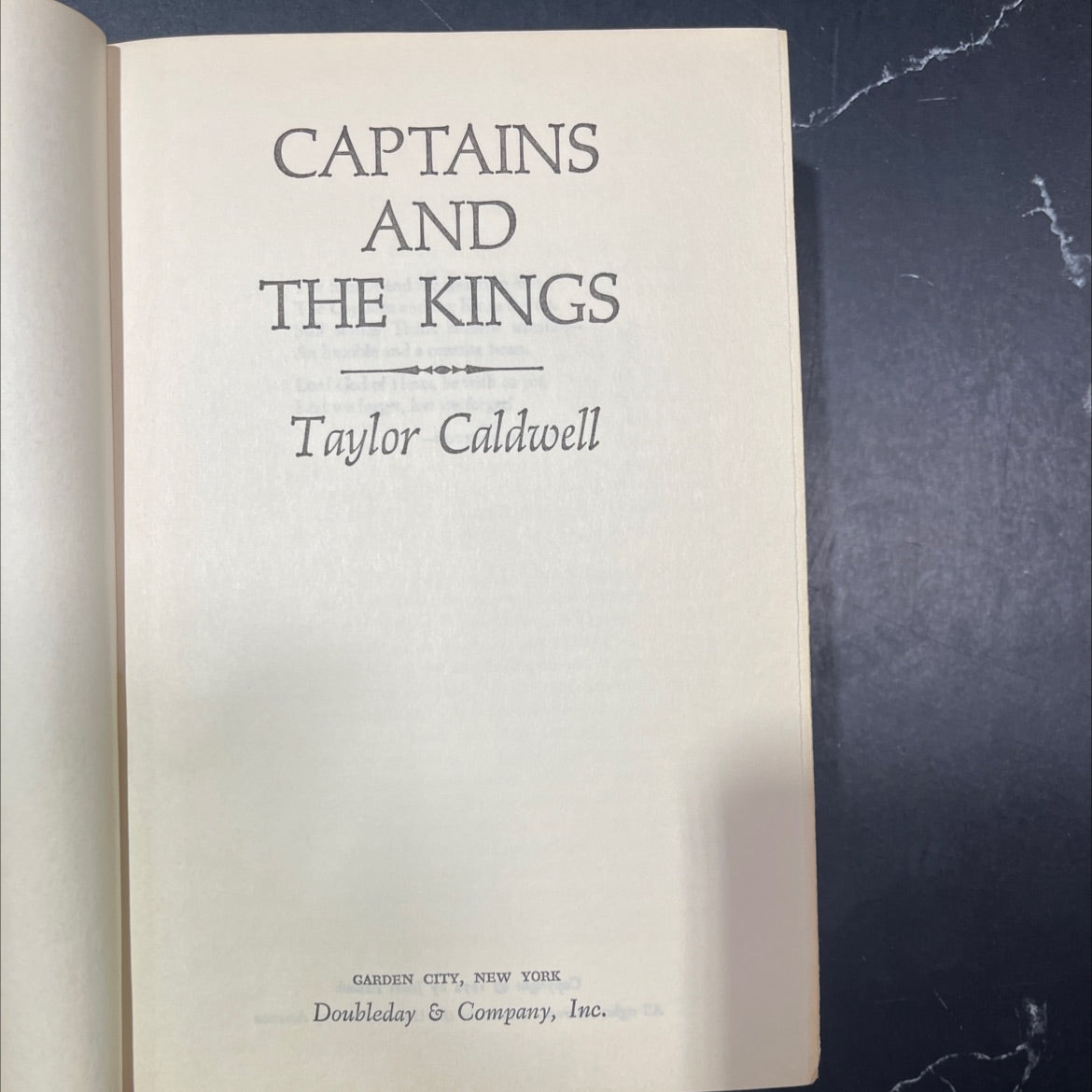 captains and the kings book, by Taylor Caldwell, 1972 Hardcover image 2