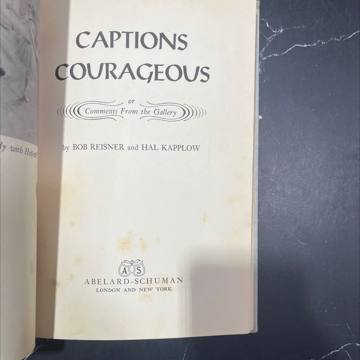 captions courageous or comments from the gallery book, by Bob Reisner and Hal Kapplow, 1959 Hardcover image 2