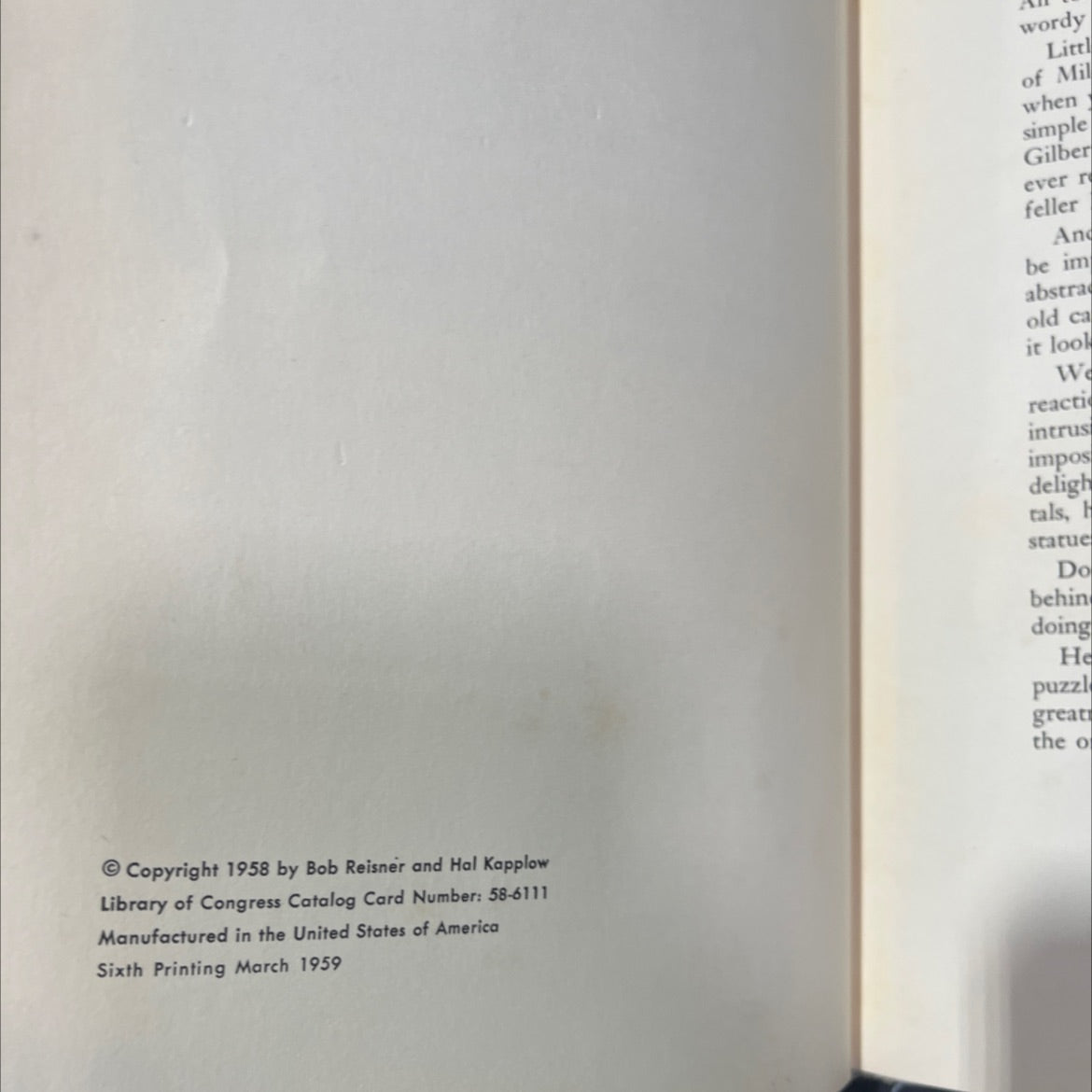 captions courageous or comments from the gallery book, by Bob Reisner and Hal Kapplow, 1959 Hardcover image 3