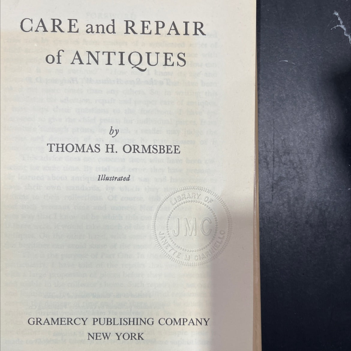 care and repair of antiques book, by thomas h. ormsbee, 1949 Hardcover image 2