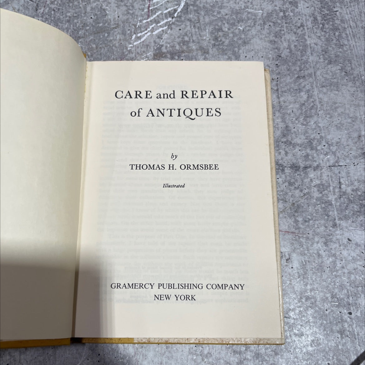 care and repair of antiques book, by thomas h. ormsbee, 1949 Hardcover image 2