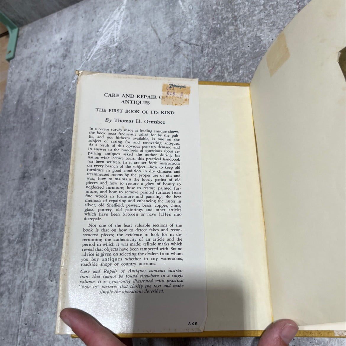 care and repair of antiques book, by thomas h. ormsbee, 1949 Hardcover image 4