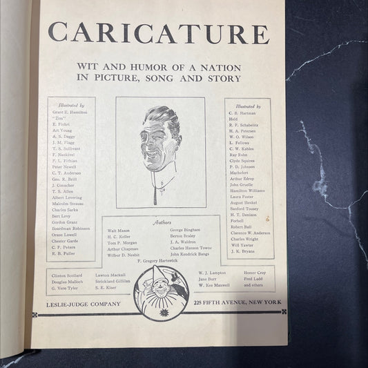 caricature wit and humor of a nation in picture, song and story book, by unknown, 1970 Hardcover, Antique image 2