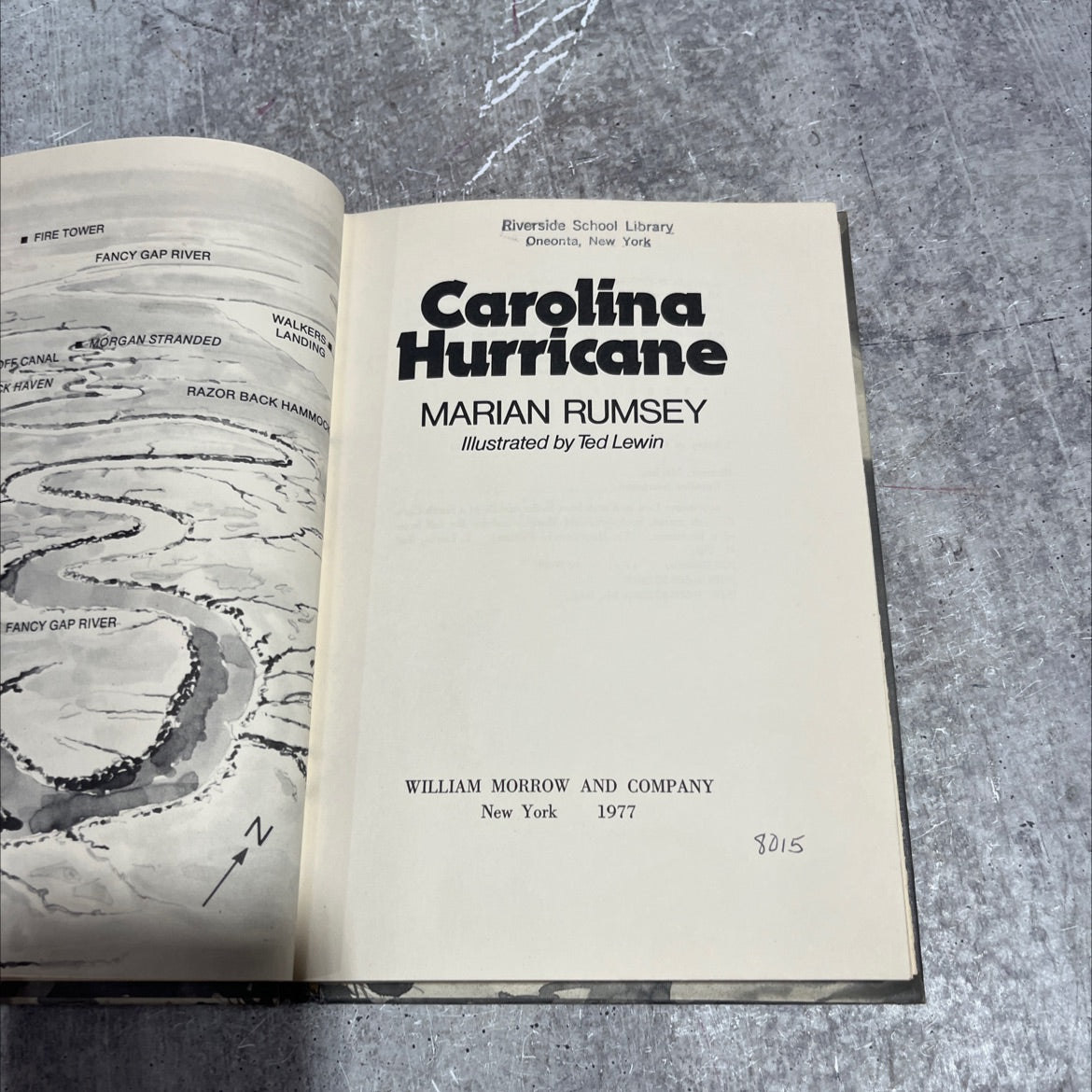 carolina hurricane book, by marian rumsey, 1977 Hardcover image 2